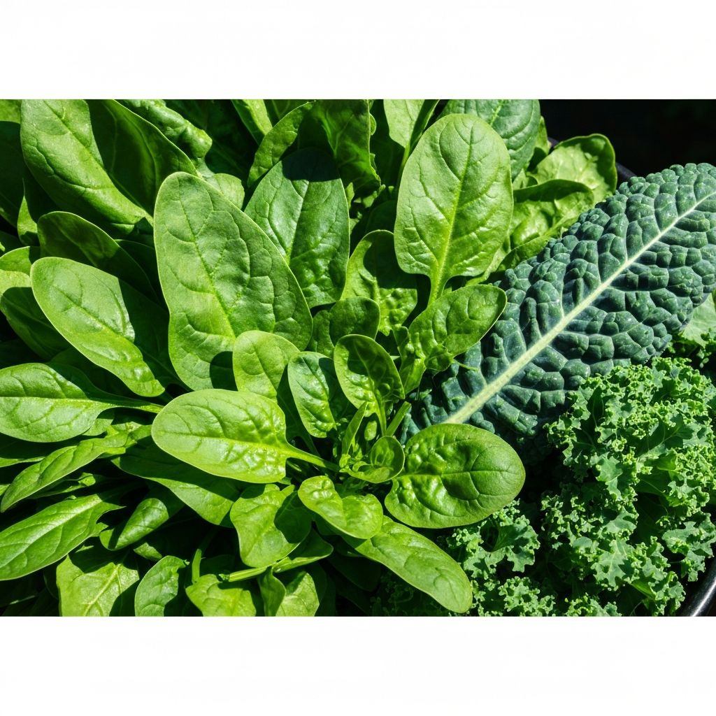 Fresh green leafy vegetables
